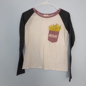 Wet Seal: Long sleeve graphic shirt